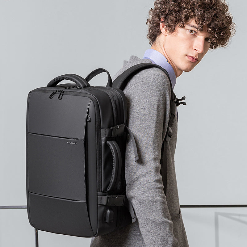 BANGE Large capacity expandable Laptop Backpack travel bag Waterproof ...