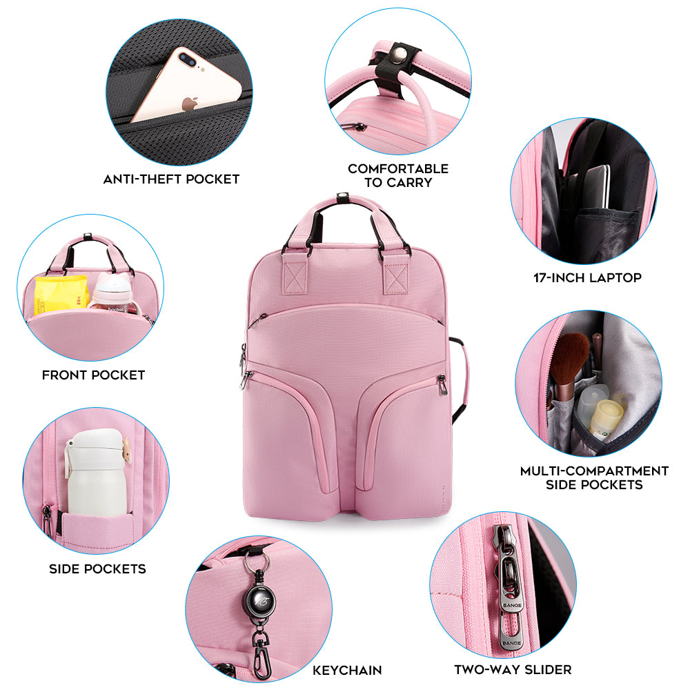 BANGE 35L Large Travel Backpack for Women TSA Anti Theft 17.3 Laptop BANGE bag